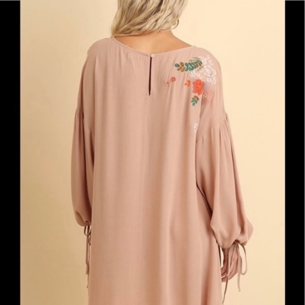 Umgee Blush Embroidered Dress - Picture 7 of 8